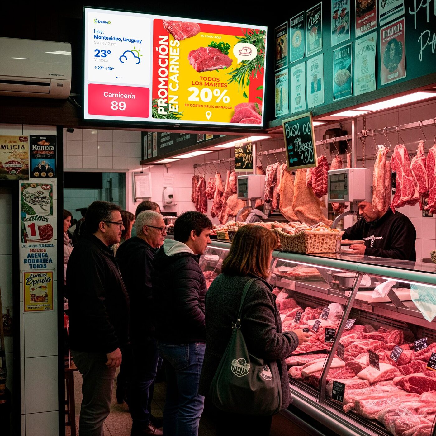 Instalación DobleD en carnicería